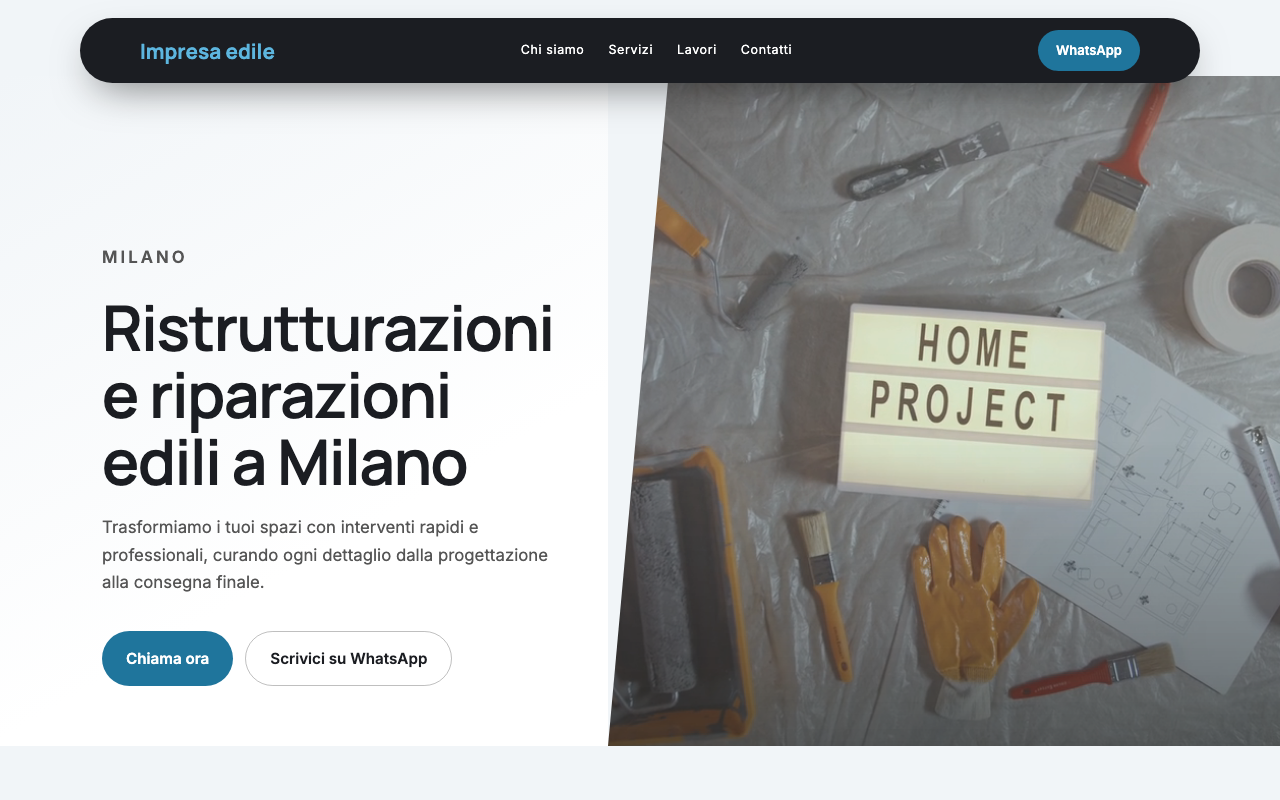 Esempio sito impresa edile